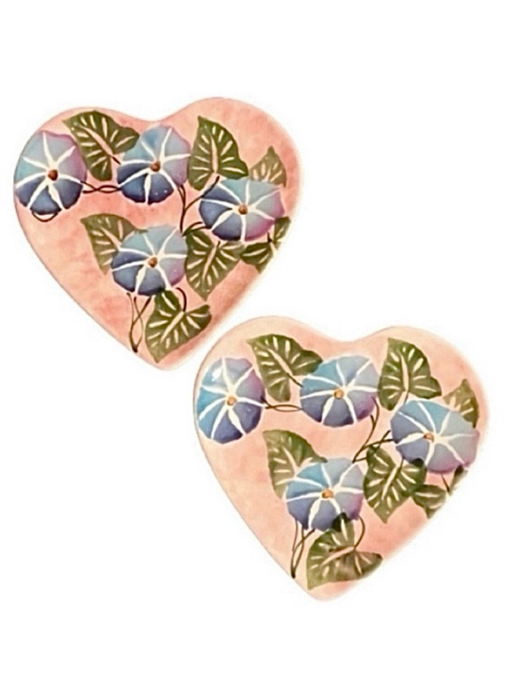 Ancora - Set of 2 Hand Painted Ceramic
Heart Dishes Made in Italy.